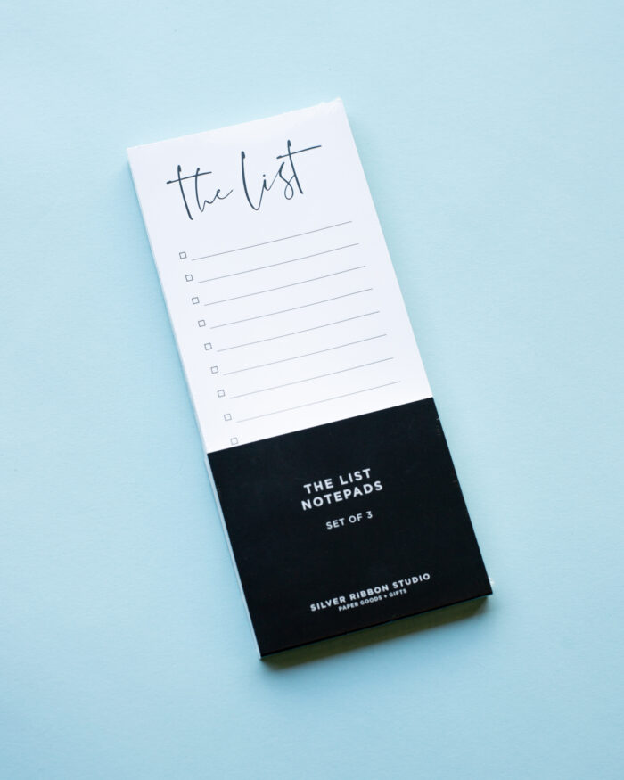 the-list-notepads-checklist-pad-gifts-silver-ribbon-studio